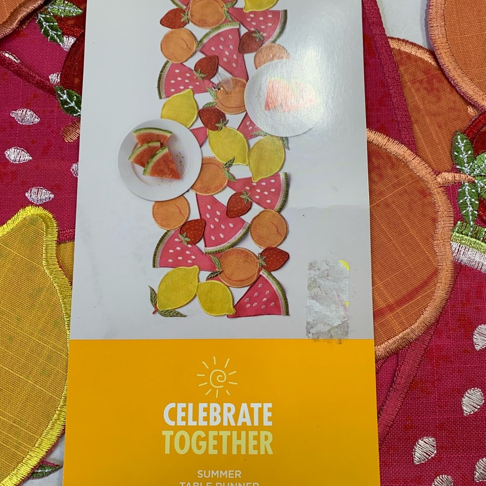 Summer Fruit Table Runner and 1 placemat